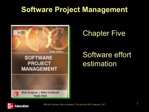 Ch05 Software effort estimation