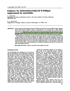 1989EVIDENCE FOR DEFORMATION-INDUCED K-FELDSPAR REPLACEMENT BY MYRMEKITE