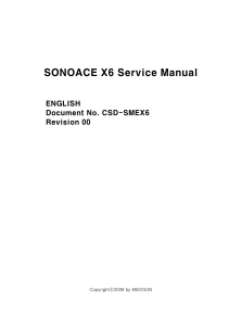 SonoAce X6 Ultrasound - Service manual