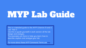 MYP 2-3 Criterion B and C Lab Guide 