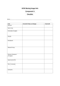 GCSE Moving Image Arts checklist