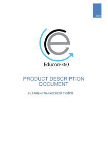 E-LEARNING SYSTEM - PRODUCT DESCRIPTION (Updated)
