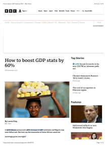 How to boost GDP stats by 60% - BBC News
