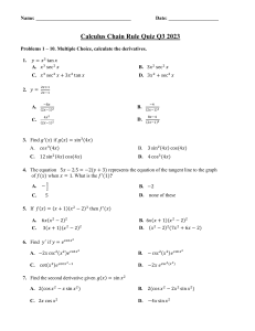 Calc Chain Rule Quiz  2 Q3