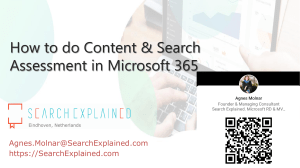How to do Search Content Assessment in Microsoft 365