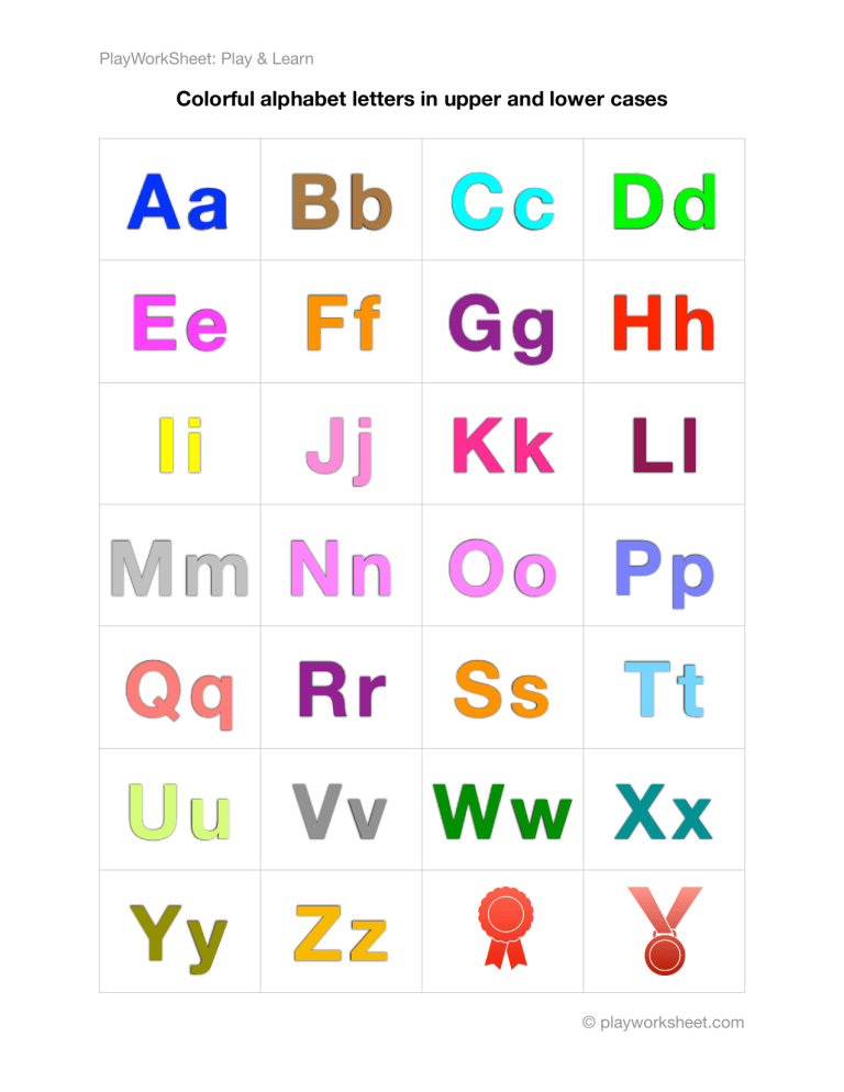 Alphabet letters uppercase lowercase