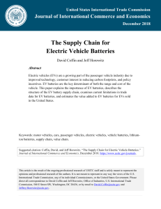 Electric Vehicle Battery Supply Chain: Trade & Value