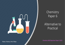 Chemistry Paper 6: Alternative to Practical Exam