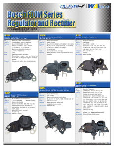 Bosch F00M Series Regulator and Rectifier