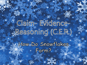 CER Presentation and Snowflakes
