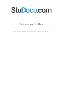 Business Law Test Bank