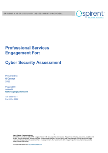 Spirent CybersecurityAssessment SoW 2022 v2 OCE