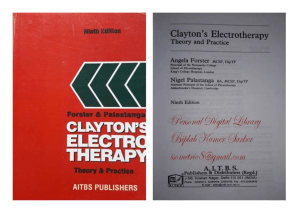 Clayton's Electrotherapy  Theory and Practice  9th edition  ( PDFDrive )
