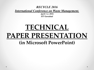 Technical Paper Presentation