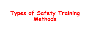 -LESSON 4 - TYPES OF SAFETY TRAINING