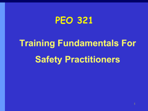 2-LESSON 2 - EFFECTIVE TRAINING FOR SAFETY PRACTITIONERS