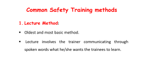 5-LESSON 5-COMMON SAFETY TRAINING METHODS