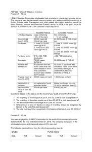 Inventory Accounting Quiz: FIFO, NRV, Sales Cut-off