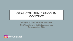 Oral-Communication