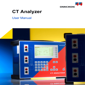 Omicron CT Analyzer User Manual