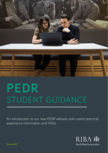 RIBA PEDR Student guidance FAQs