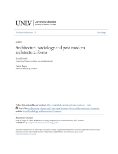 Architectural sociology and post-modern architectural forms