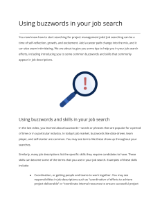 Using-buzzwords-in-your-job-search