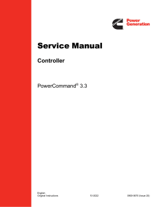  Service Manual PowerCommand® 3.3 0900-0670 (Issue 25 10-2022) - EN