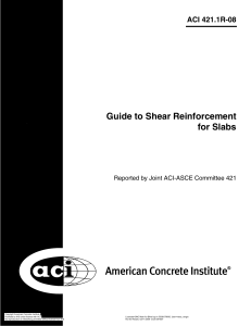 Shear Reinforcement Guide for Slabs: ACI 421.1R-08