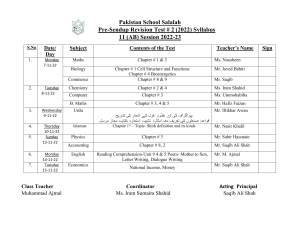 syllabus XI test 2