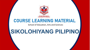 INTRODUCTION TO SIKOLOHIYANG PILIPINO - PSYCH13