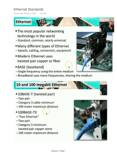 NetPlus Ethernet Standartds