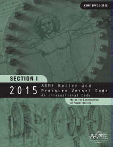 AMSE Section I 2015 Construction of Power Boilers
