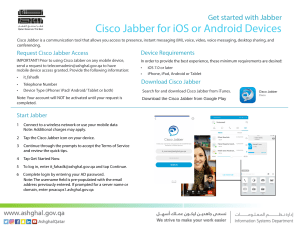 Cisco Jabber Mobile User Guide v1.0