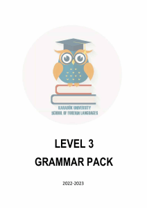 2022-2023 Level 3 Grammar Pack