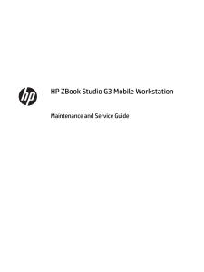 HP Zbook Studio G3 service manual