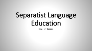 Separatist Language Education -SESCON (intro)