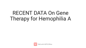 Hemophilia A Gene therapy