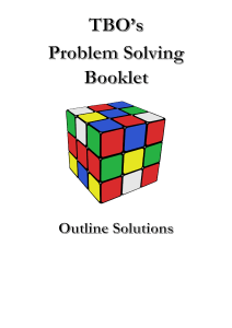 TBO Problem Solving Booklet Solutions
