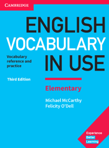 1 English Vocabulary In Use Elementary Cambridge - Third Edition