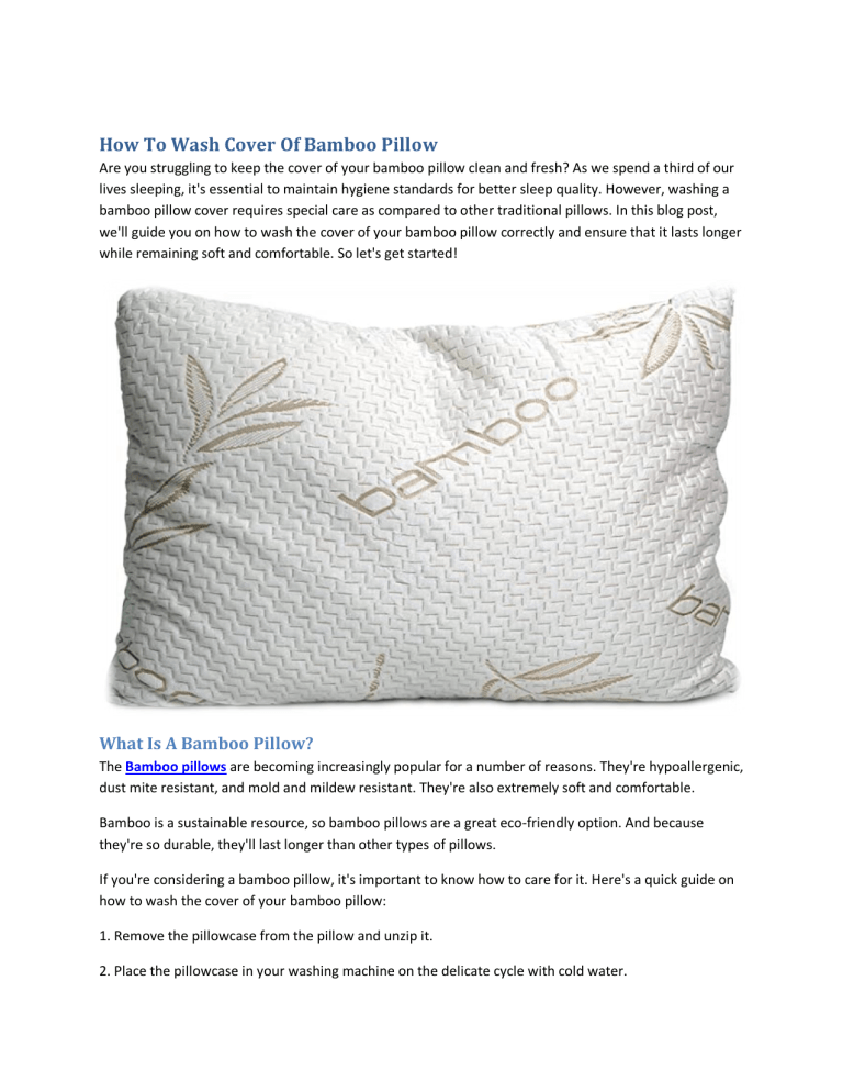 Bamboo Pillow How To Wash atelieryuwa.ciao.jp