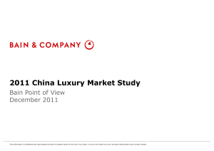 2011 Bain China Luxury Market Study