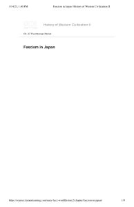 Fascism in Japan   History of Western Civilization II
