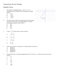 Trigonometry Review Package