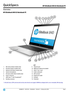 HP EliteBook 840 G5-QuickSpecs