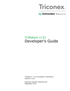 TriStation 1131 Developers Guide 4.14.0