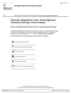 Muscular adaptations in low- versus high-load resistance training