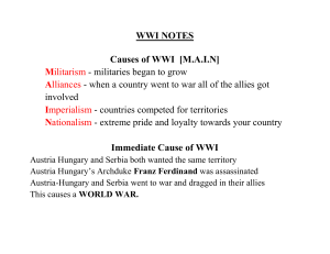 WWI Summary