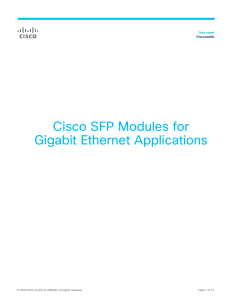 Datasheet Cisco SFP Modules