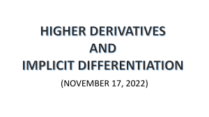 Higher-derivative-and-Implicit-Differentiation
